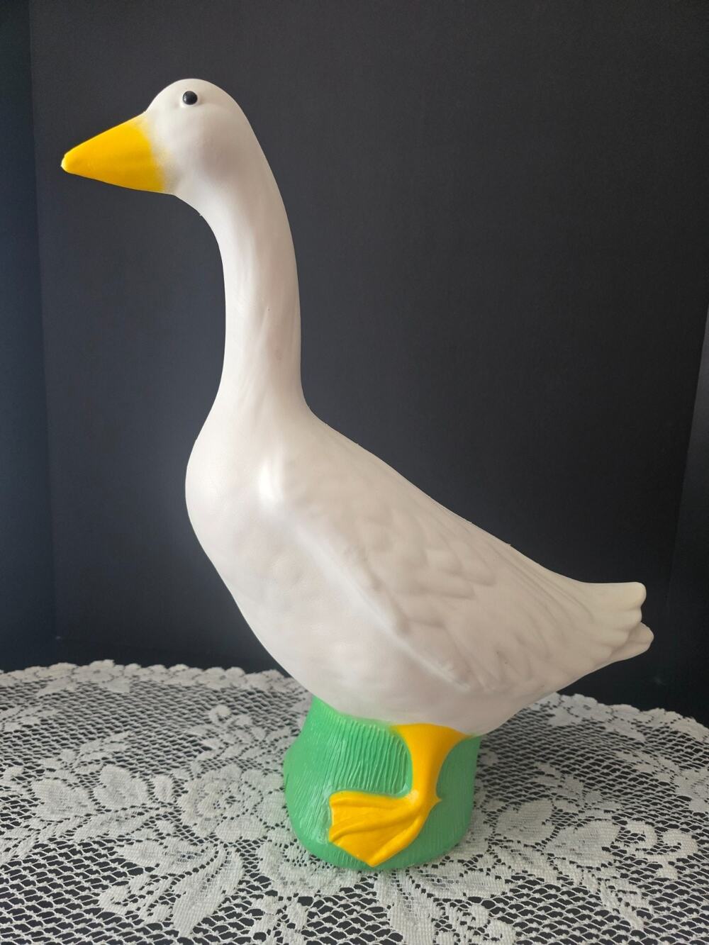 17 1/2" Gaggleville White Porch Decor Goose Plastic